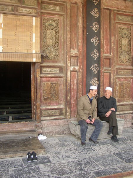 In front of the prayer hall