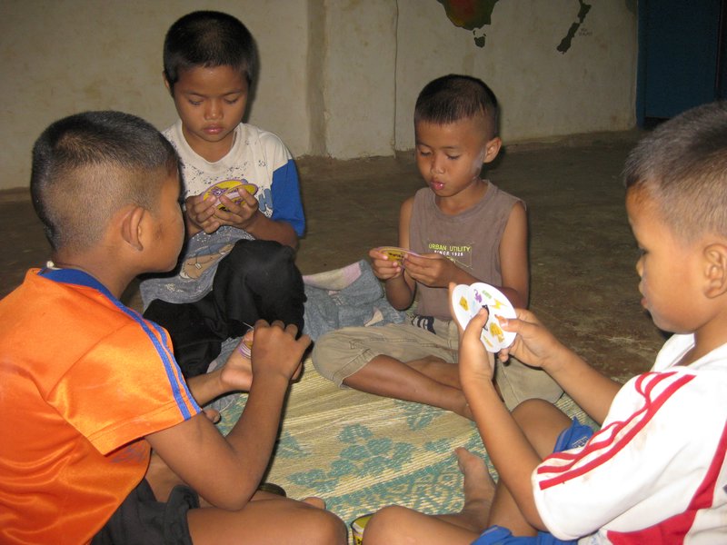 some boys playing a game