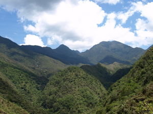 Our destination: Solomaco (the pointed peak in the middle)