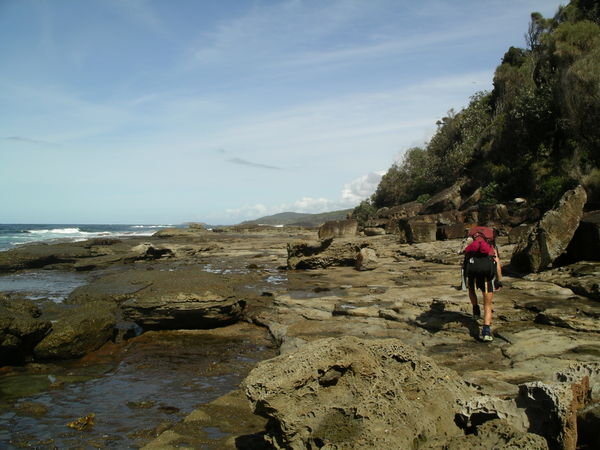 Beautiful beaches and rock ledges along the way