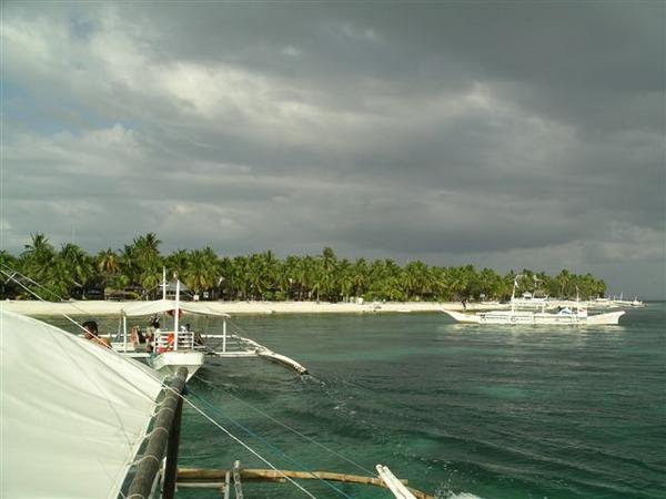 Being towed to Malapascua