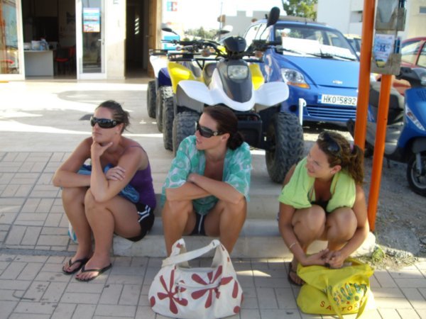 Girls waiting last day in Crete