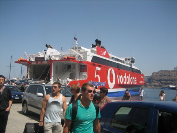 The Ferry we caught to Santorini