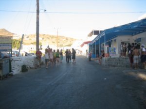 Main street in Ios