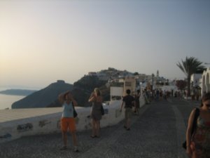 The view over Santorini