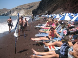 Our spot on the Red Beach