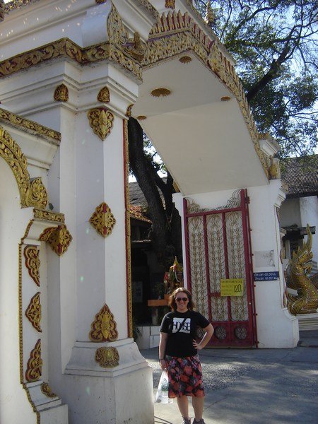 Outside a temple