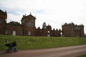 Chatelherault , with Beth's buggy in the foreground.