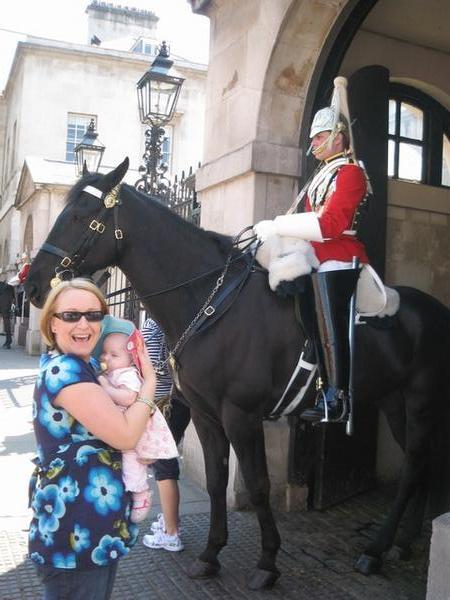 Shaz & Beth at Horse Guards on Whitehall