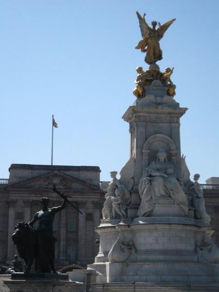 Front of Buckingham Palace - statue of Queen Victoria.