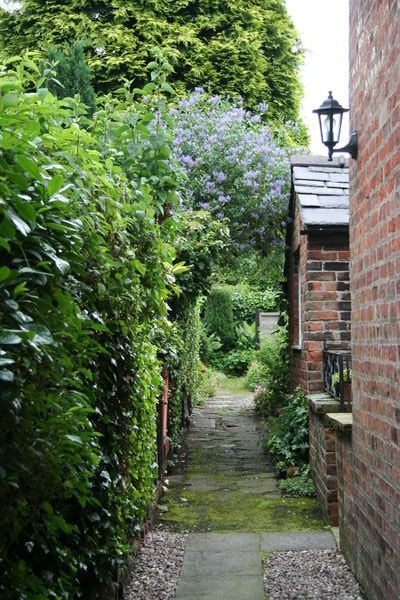 The lane to our cottage in Knutsford.
