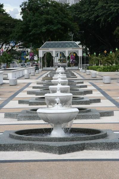 Small fountains in a row...