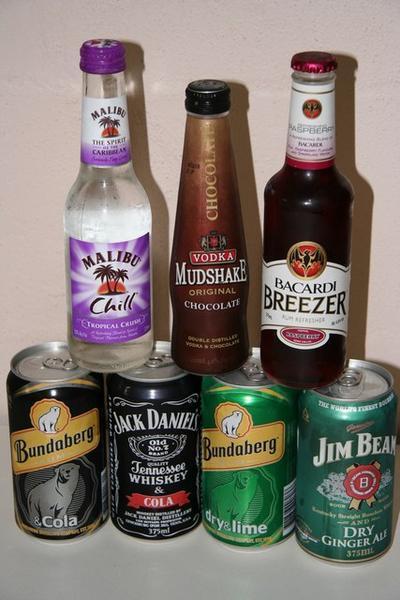 Selection of drinks we don