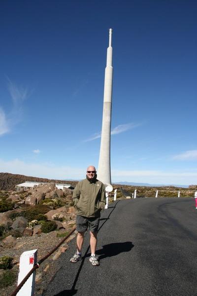 Alan at the top of Mt Wellington