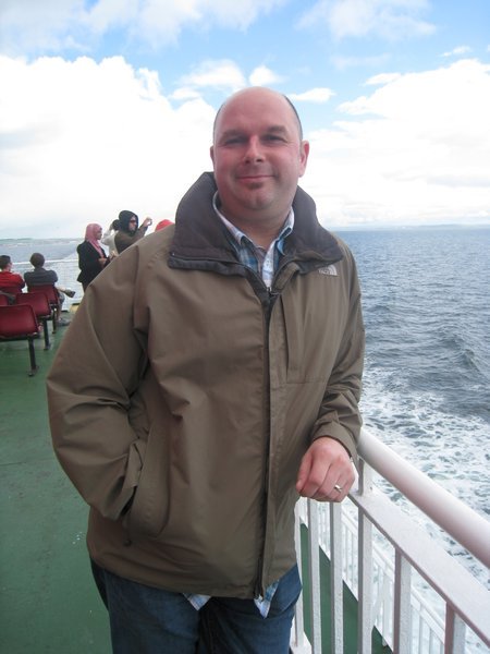 Alan on the Arran ferry.