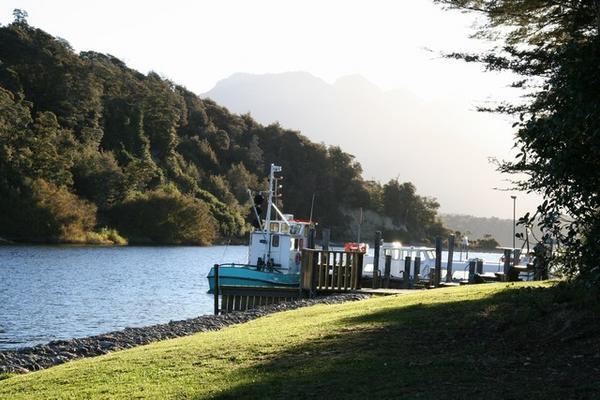 Lake Manapouri after our trip, about 6pm.