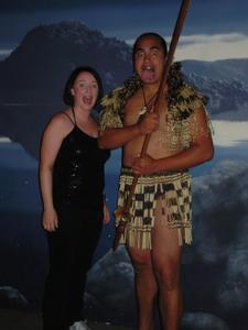 Shaz & our Warrier at the Maratiki Hangi & Concert