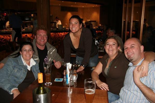 In the bier keller in Manly, Sydney with the booze crew.