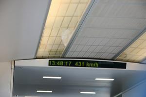 Our top speed - 431 kms an hour.