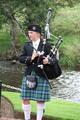 Jo the Piper lass straight over from Barra to do the honours for the day