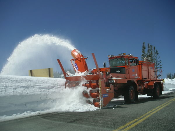 Snow ploughing in April 2005