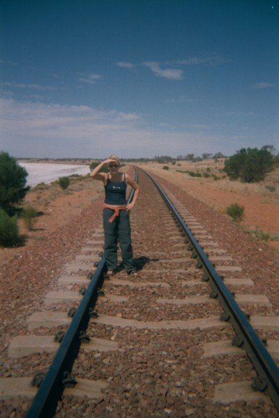 A long long railway in the middle of Australia