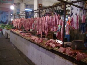 Meat at the local market