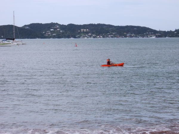 Ross kayaking in the sea