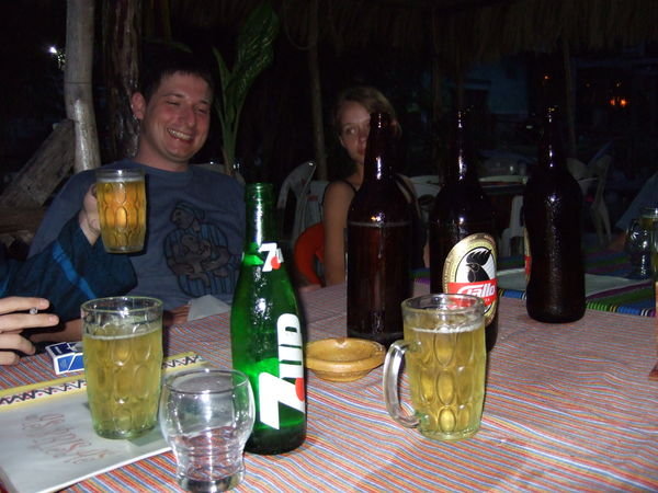 Evening beer in Flores