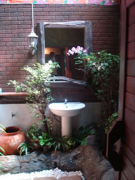 the bathroom at home garden...
