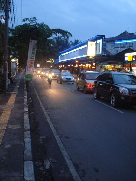 The road outside hotel-Kuta