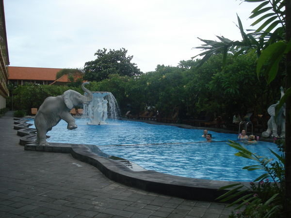 the pool..