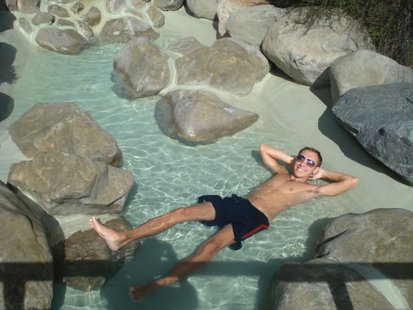 rob enjoying the hot pools too..
