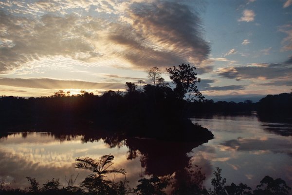 Sunset over the Madre de Dios River