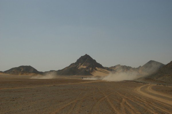 Dusty desert road
