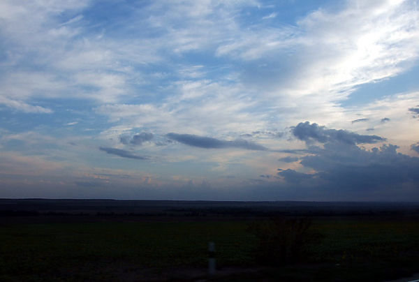 A Donbass evening sky.