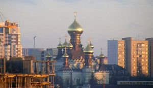 Kyiv skyline, from my kitchen.