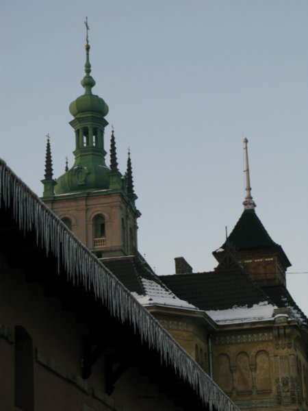 Icicles and Church spires.
