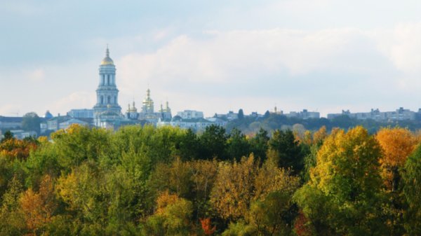 The Kiev Pechersk Lavra - view from Livoberezhna.