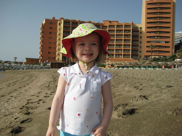 Camille on the beach