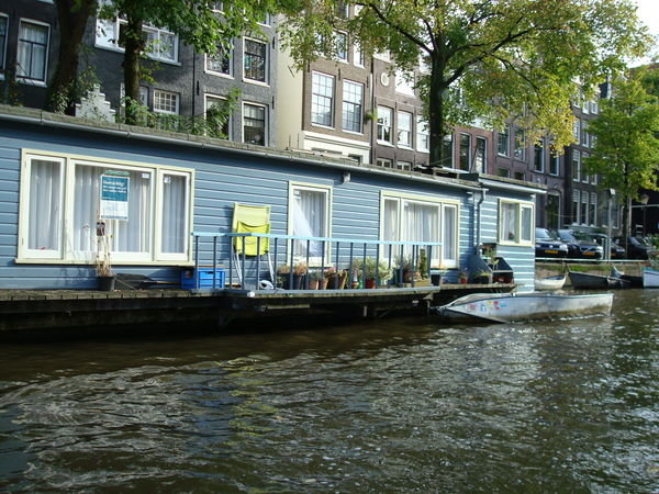 Amsterdam Canal House on water
