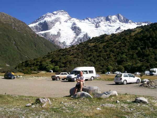 Neil at the bottom of Mount Cook