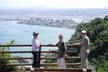 Overlooking Knysna estuary with Glenys, Vernon and Lucy