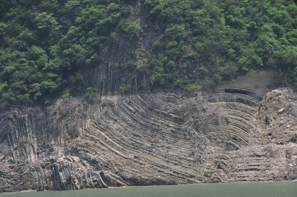 striations on the gorge walls