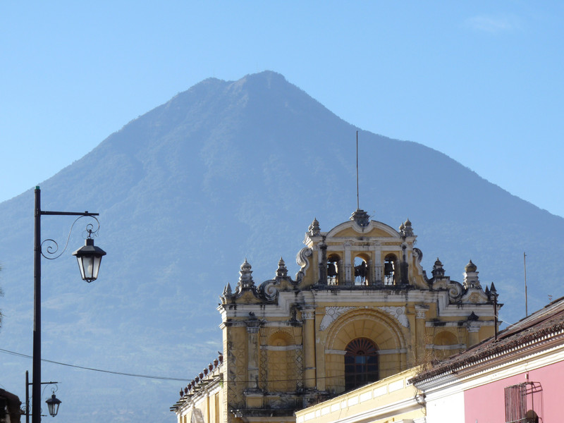 VOLCAN, CATHEDRAL, AND LIGHT POST