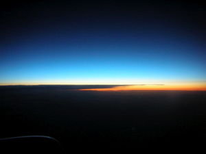sunrise as we fly over oz!
