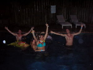 in the pool at 5 secoonds past midnight!