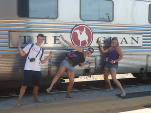 In front of the Ghan!