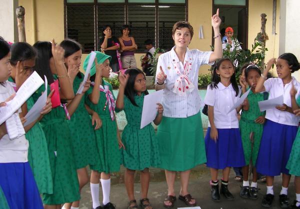 Singing with the Girl Scouts