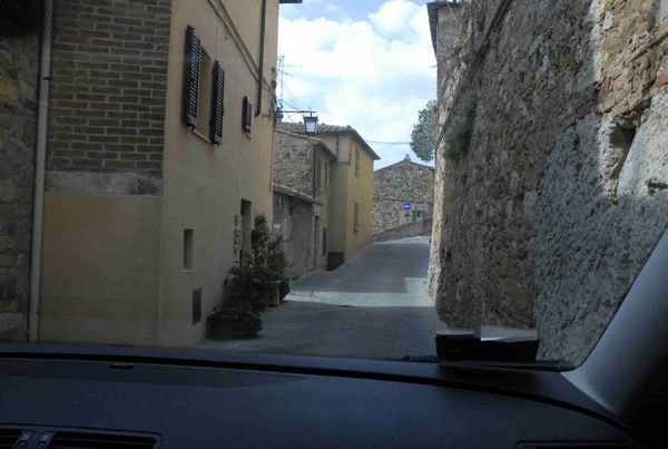 Driving the narrow streets